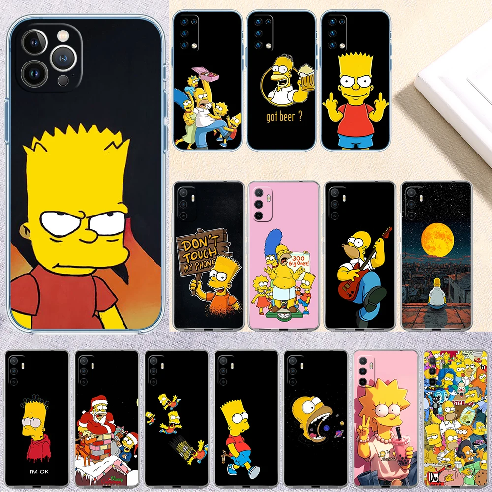 IY32 S-Simpsons Transparent Phone Case for Samsung Galaxy A04 A04S A14 A23 A34 A54 M23 M33 M52 M53