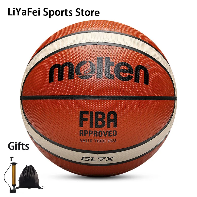 

GL7X Molten Size 7 Basketballs for Man Standard Match Training Balls Outdoor Indoor Leather Basketball High Quality