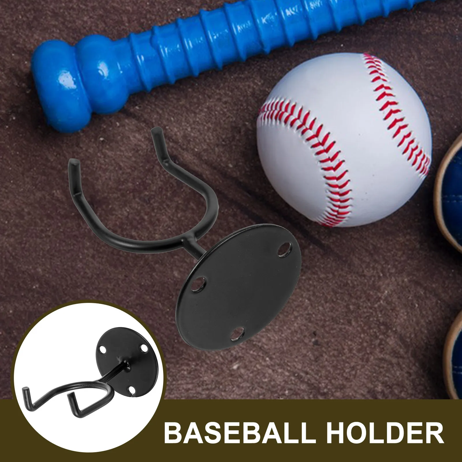 Wall Mount Baseball Stand Space Saving Display Holder for Baseball Softball Tennis Balls Creative Home Office Decor Gift Idea