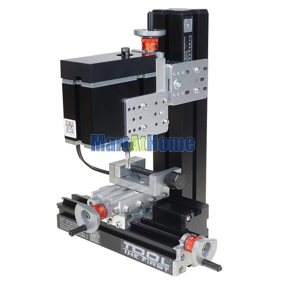 60W High Power Mini Metal Milling Machine Tool TZ20005M 12000RPM Travel 145*32mm with Metal Vise