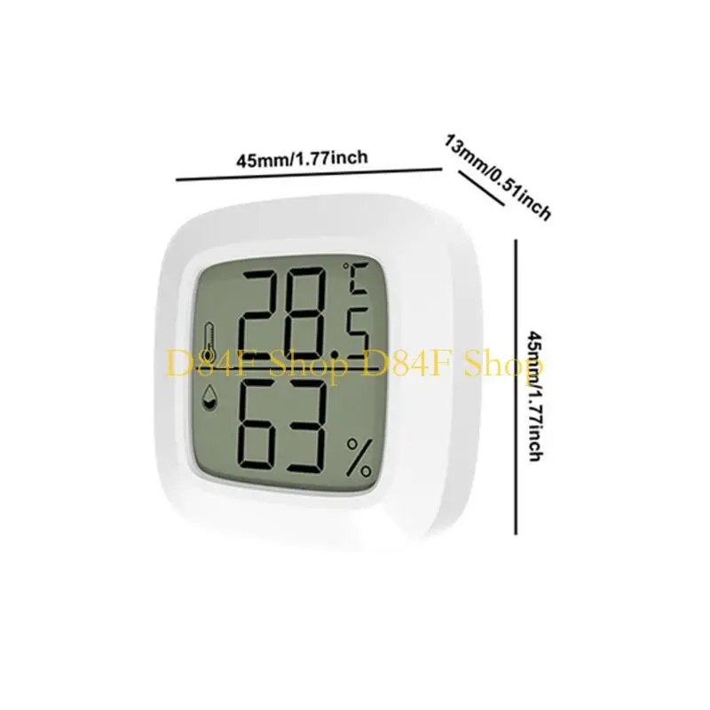 Máy dò độ ẩm điện tử D84F Máy dò độ ẩm điện tử cảm biến Mini Kỹ thuật số hấp phụ Tính hấp phụ Tăng nhiệt kế động