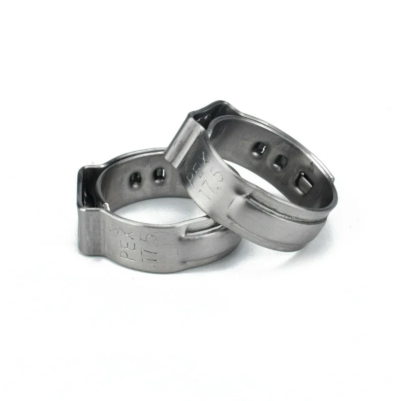 70PCS Rvs Enkele Oor Slangklem met Tang Traploze Aanscherping Ring Krimpen Pex buis Klemmen Fastene