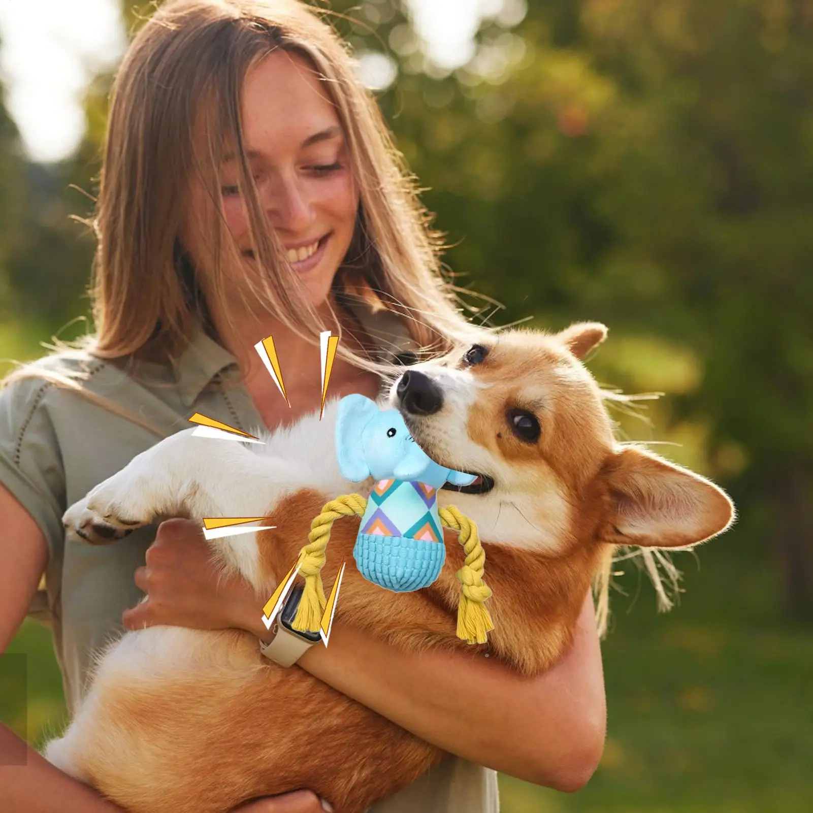 الفيل محشوة الحيوان أفخم الفيل دمية على شكل حيوان جرو التفاعلية إمدادات للعب اليومي الملل الحيوانات الأليفة غرفة المعيشة المنزلي #4