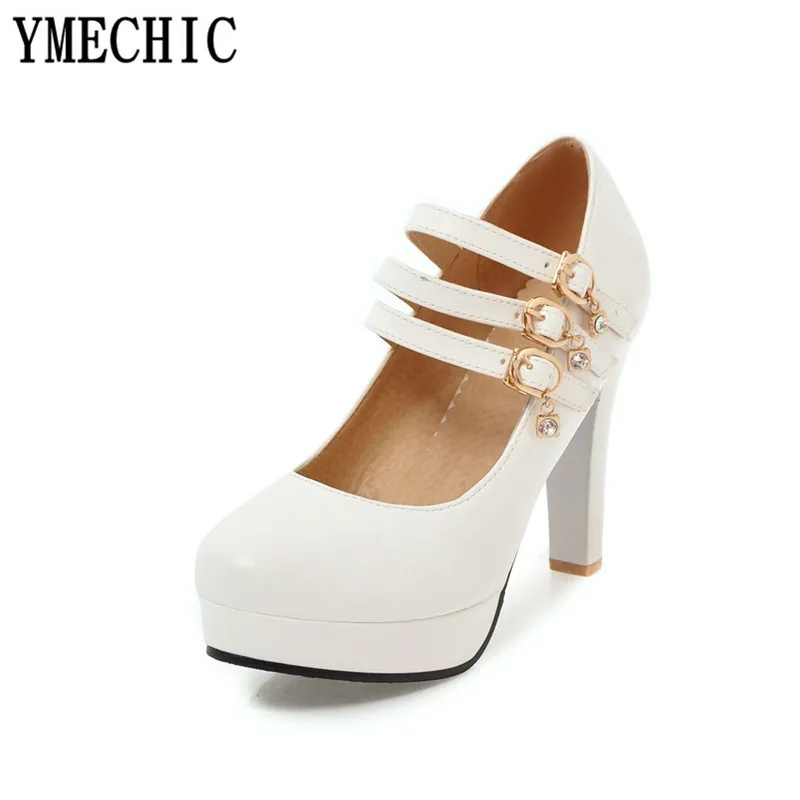 2023 Ladies High Heels Mary Jane Womens Shoes Pink Beige White Black Office Wedding Party Pumps Shoes Summer Spring Big Size