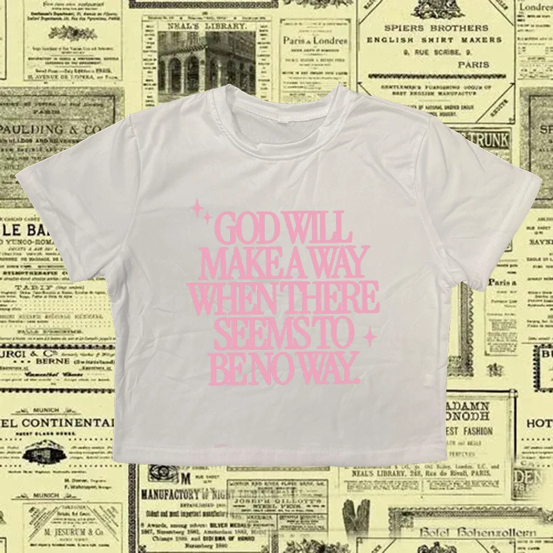 Anni 2000 Estetica Hip Hop Punk T-Shirt Vintage Creativo Lettera Modello di Stampa Donne Crop Top Y2K Vestiti di Base Harajuku Sottile Tee