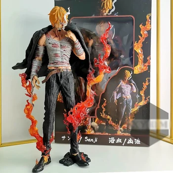 29cm Anime One Piece Sanji Figurine GK Vinsmoke Sanji Action Figures Wano Country PVC Collection Model Toys Periphery Doll Gifts 