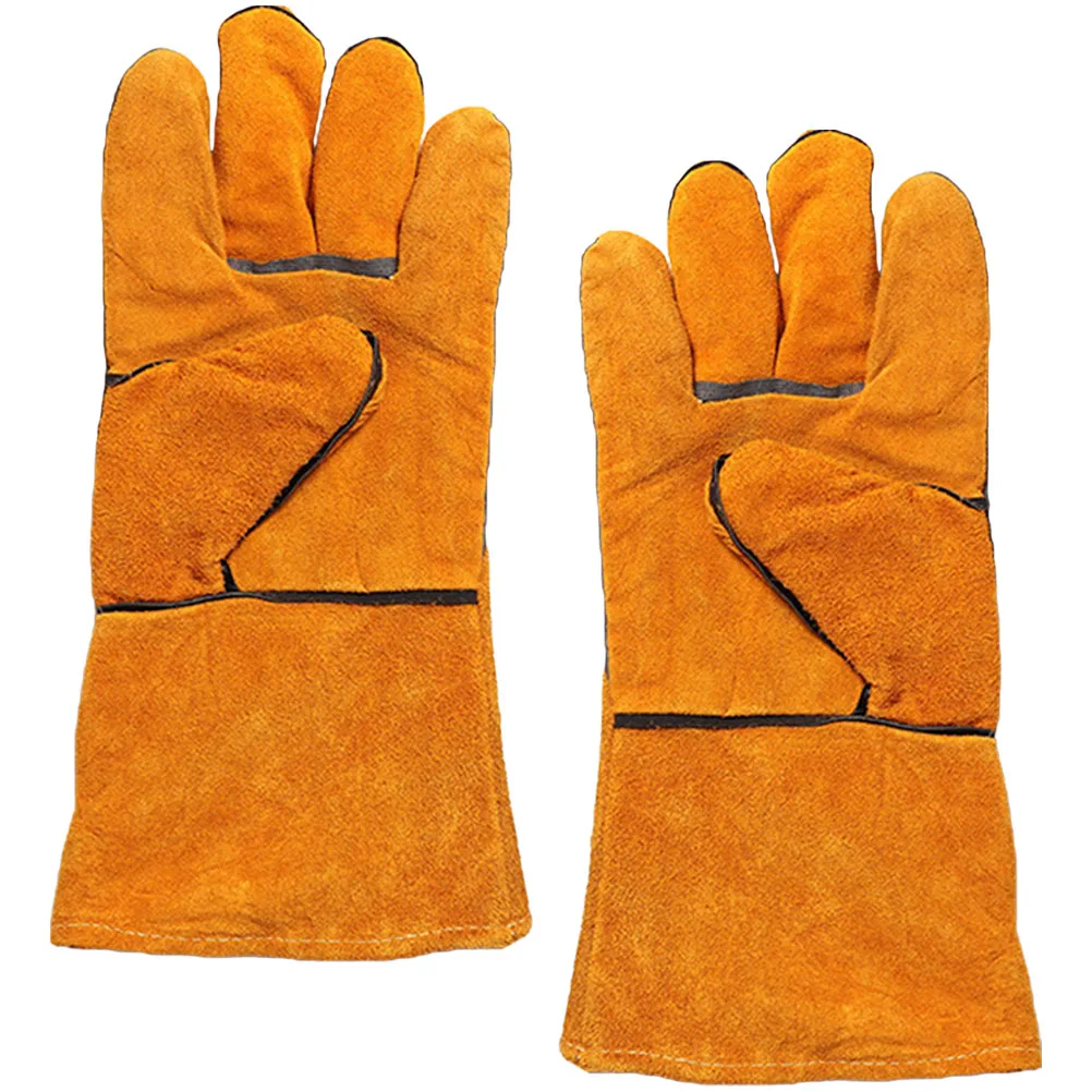 

Anti-scalding Oven Non-slip Gloves Outdoor Working for Men Cooking Barbecue BBQ Grilling Cowhide Man