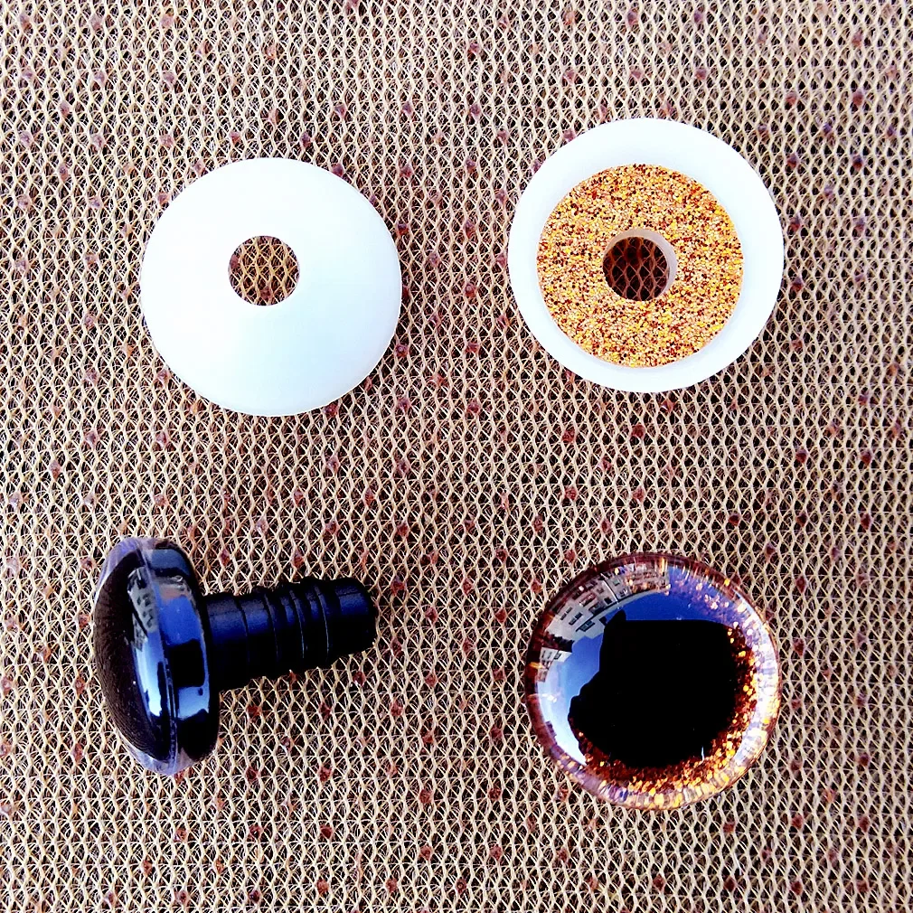 20 stücke 3D Kunststoff Sicherheit Augen Für Häkeln Spielzeug Glitter Amigurumi Plüsch Puppen Machen Augen Mix Tier 10/12/14/16/18/20/25/30/35mm