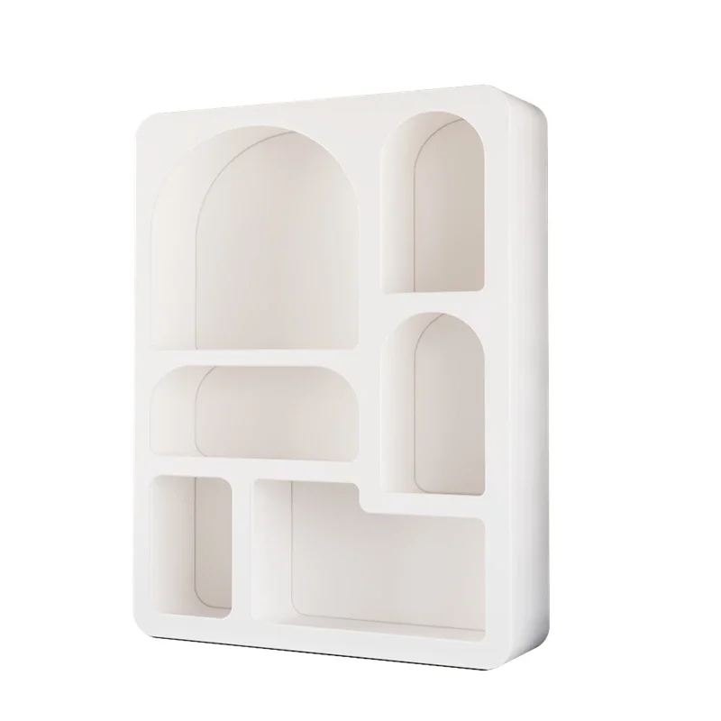 Simple white living room decoration display porch cabinet live cabinet photography table cave cabinet