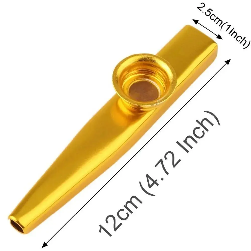 

Aluminium Alloy Metal Kazoo Learn Easily Instruments Diaphragm Mouth Kazoos Durable Wear-resistant Musical Instruments Flutes