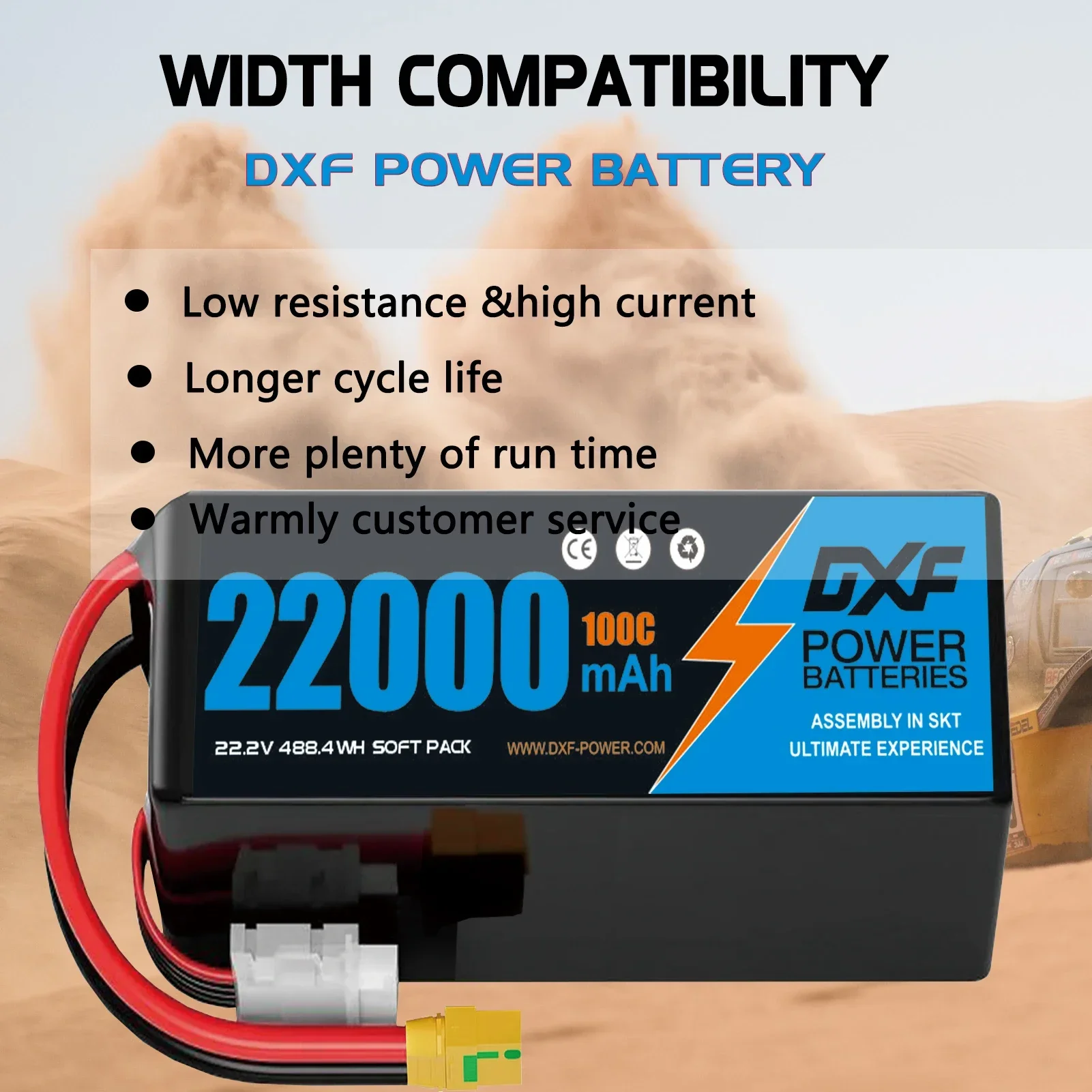 DXF 4S 6S リポバッテリー 22000mAh 6500mAh 9200mAh 22.2V XT90 EC5付き RCヘリコプター ドローン UAV FPV ボート タンク トラック 車用