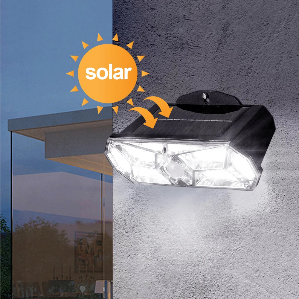 

Solar Led Outdoor Motion Sensor Lighting Wall Lamp IP65 Waterproof Solar Wall Sconce Lamp Garden Light