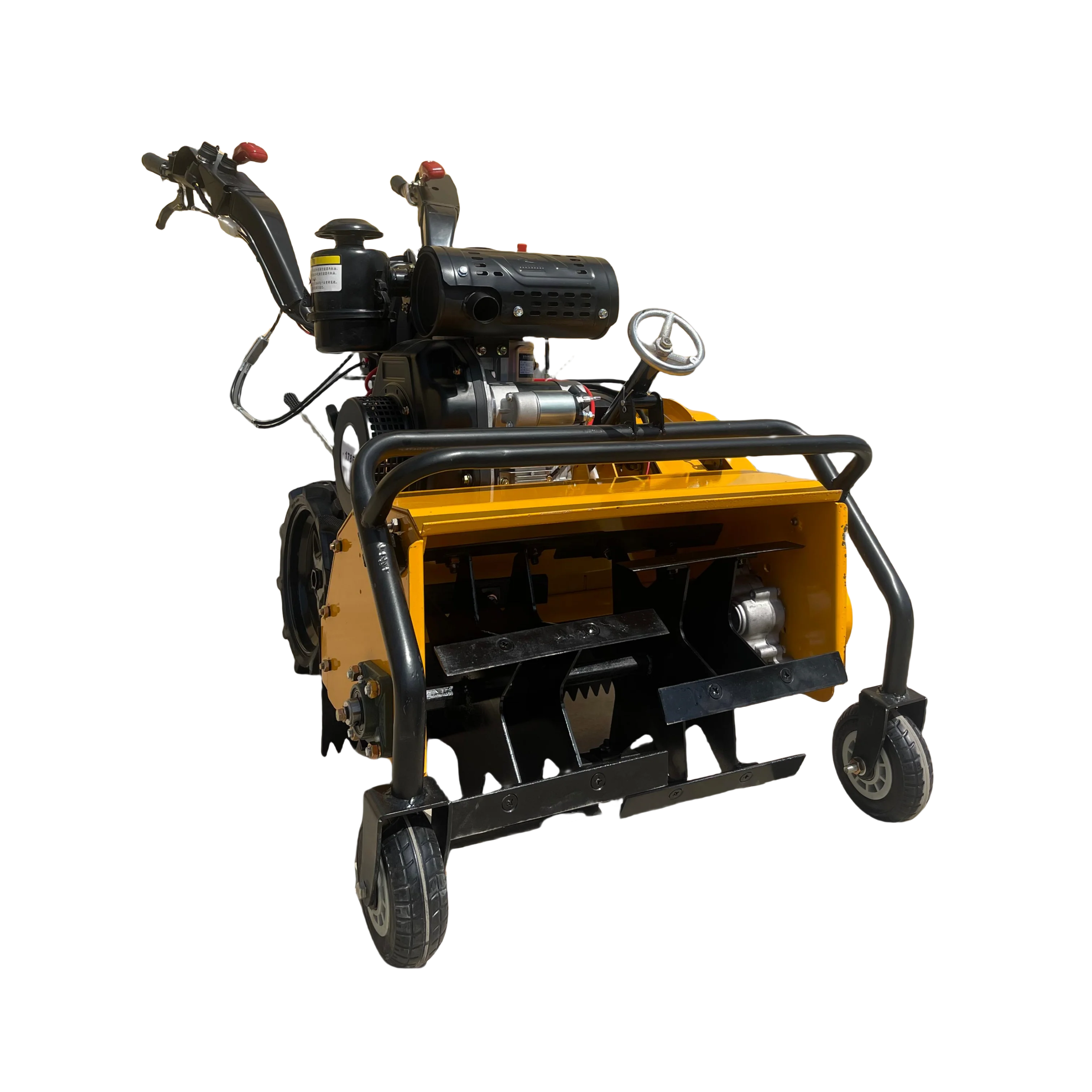 2025 المزارعين جرار الحدائق الصغيرة ذاتية الدفع مع عمود قطع العشب/الديزل البنزين أربع عجلات إزالة الأعشاب الضارة للمزرعة