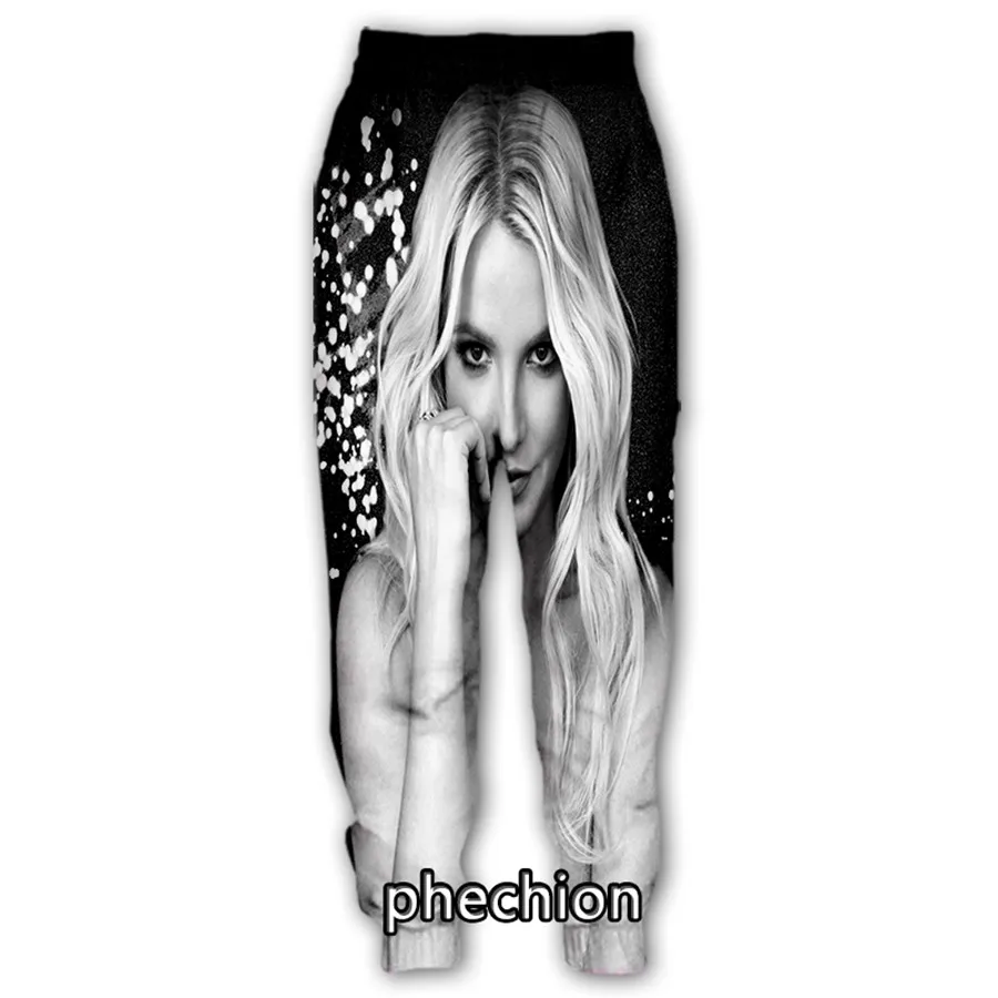 Phechion novo homem/mulher britney spears 3d impresso casual streetwear masculino solto sporting calças compridas k183