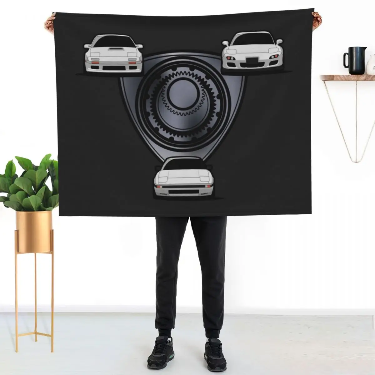 Rx7 Rotary Throw Blanket Loose heavy to sleep warm for winter for winter Plaid Luxury St Blankets
