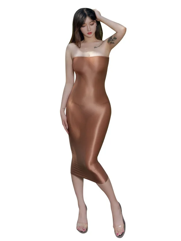 Sexy Solid Temptation Tight Mature Charm Elegant Gentle Lacing Long With Small Chest Showing Pure Sexual Interest Dress BXV5