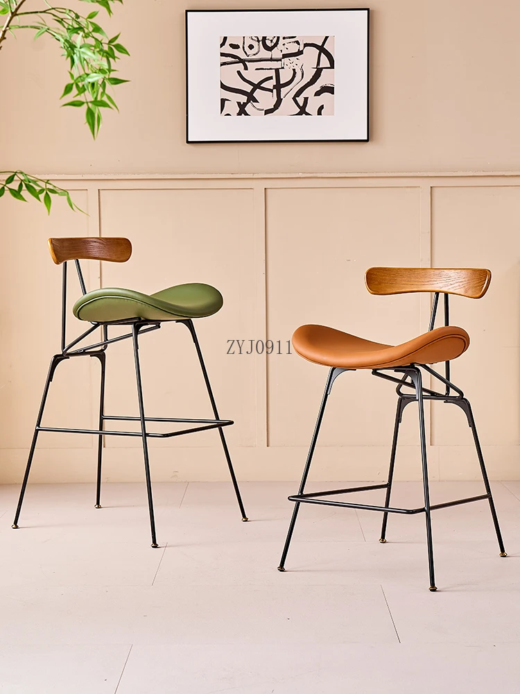 الشمال ضوء كرسي مرتفع فاخر الحديد المطاوع مسند الظهر النمل كرسي طويل الساق مقهى الحليب الشاي متجر مقعد مرتفع كرسي بار