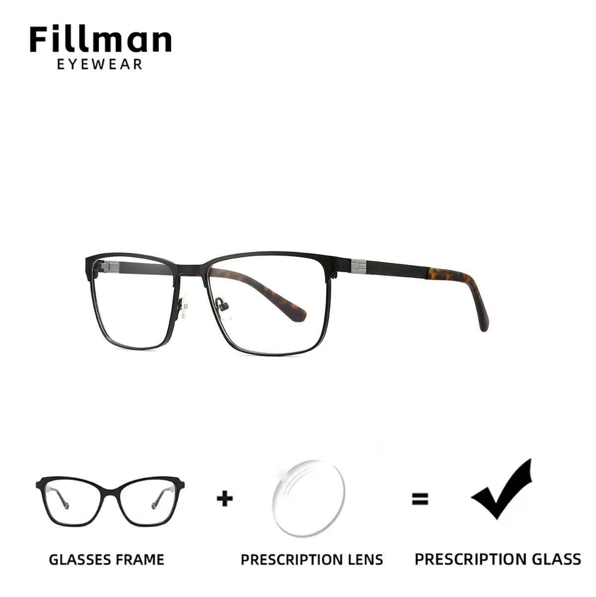Men Men Full Rim Rectangle Metal Prescription glasses Large Size Flexible Hinge Business Optical Frame For Myopia Reading Lenses - Aliexpress Deal