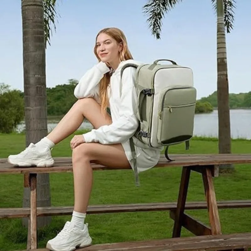 Color-Blocked Multi-Piece Backpack Set Large Capacity Essential for Business Trips Air Travel and as Checked Luggage Backpack