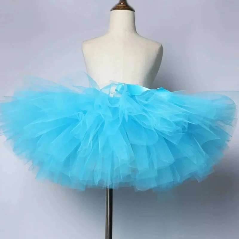 Red Blue Things Tutu Skirt for Baby Girls Birthday Halloween Costumes with Plush Hairband for Kids Blue Cat Fluffy Ballet Tutus