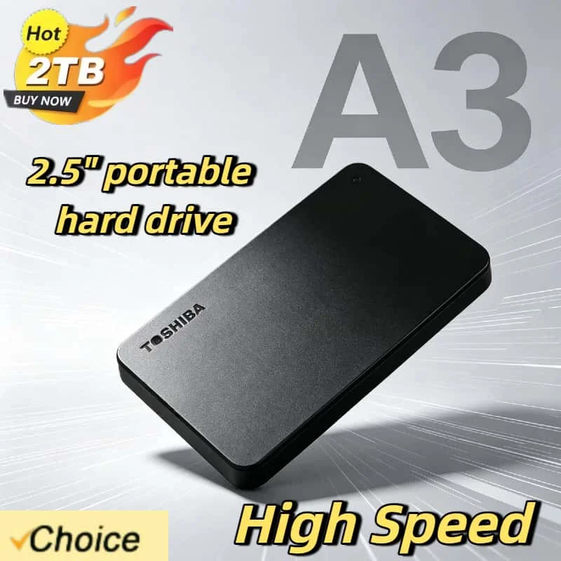 

Toshiba For OEM A3 Expansion HDD Drive Disk 2PCS 500GB 1TB 2TB USB3.0 External HDD 2.5 Inch Portable External Hard Disk Box