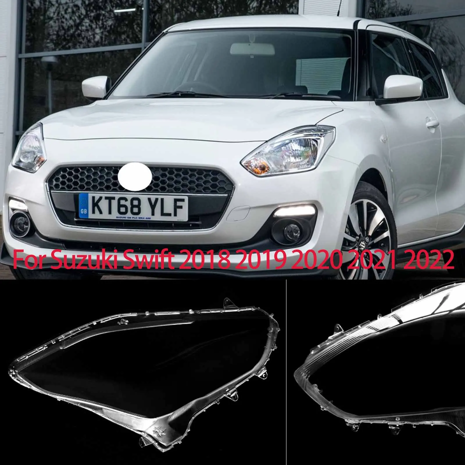 

For Suzuki Swift 2018 2019 2020 2021 2022 Headlamp Cover Car Headlight Lens Glass Replace Front Lampshade Auto Shell