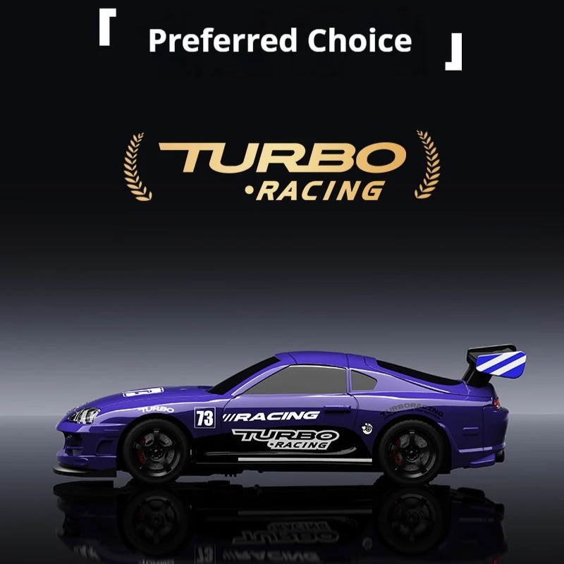 Turbo Racing Rc Remote Control Car 1 76 C73 Purple Micro Professional Racing Sports Model Adjustable Speed Adjustable Wheelbase