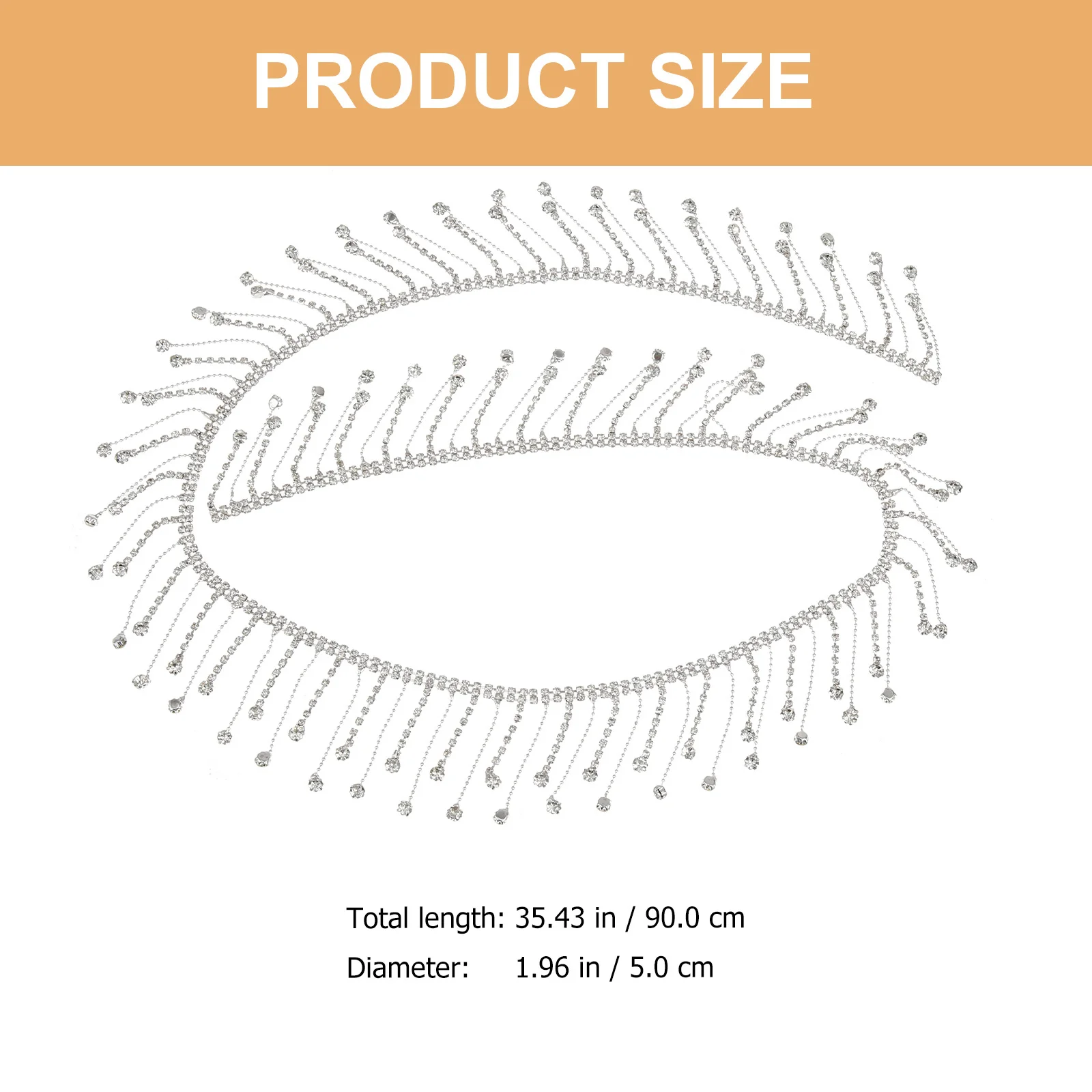 

Rhinestone Ribbon Tassel Chain Lightweight Portable Decorative Fringe Trim For Clothing Craft Accessory Diy Supply