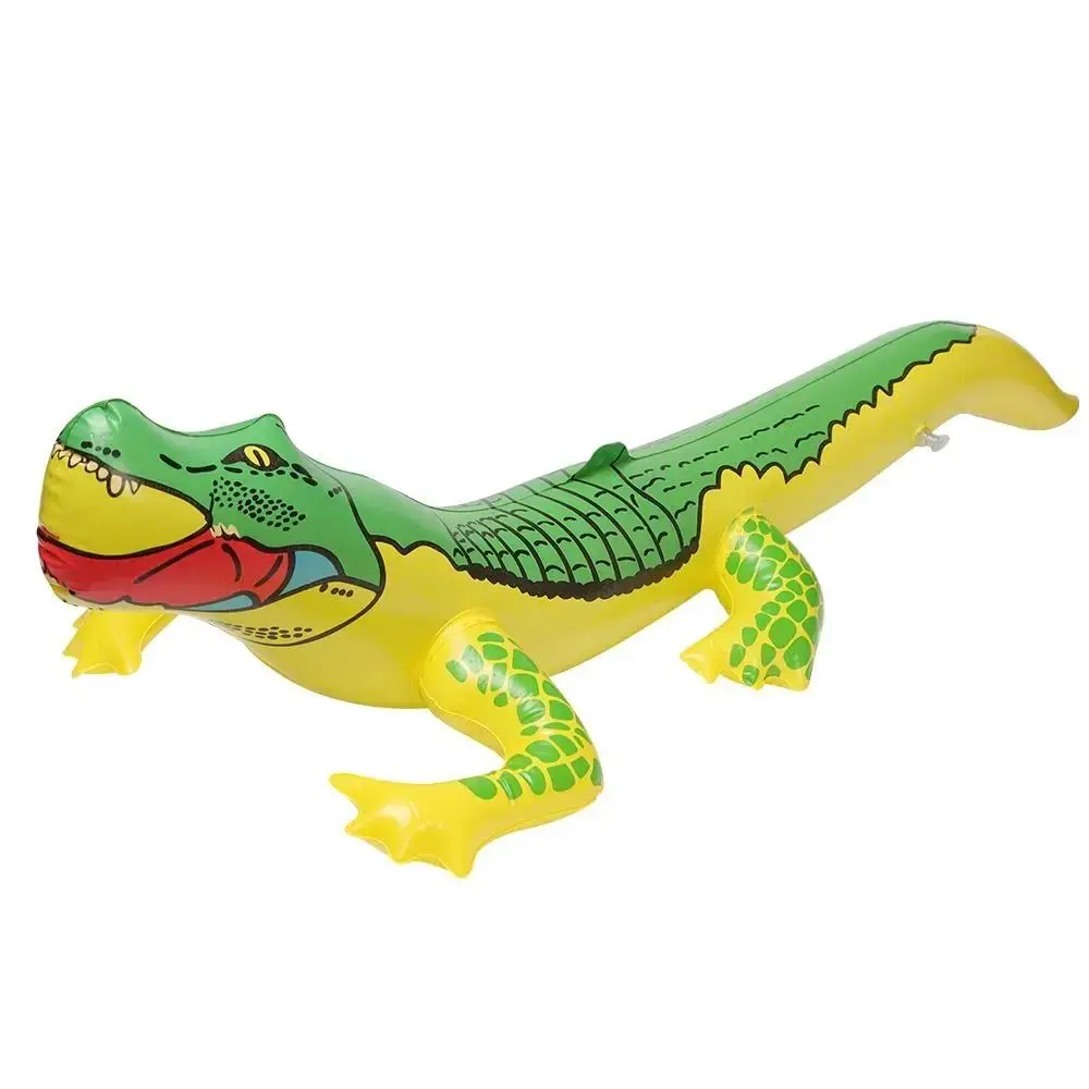 

2pcs PVC Inflatable Crocodile Game Crocodile Toy Alligator Balloon Inflatable Floating Water Toys Double Beats Funny