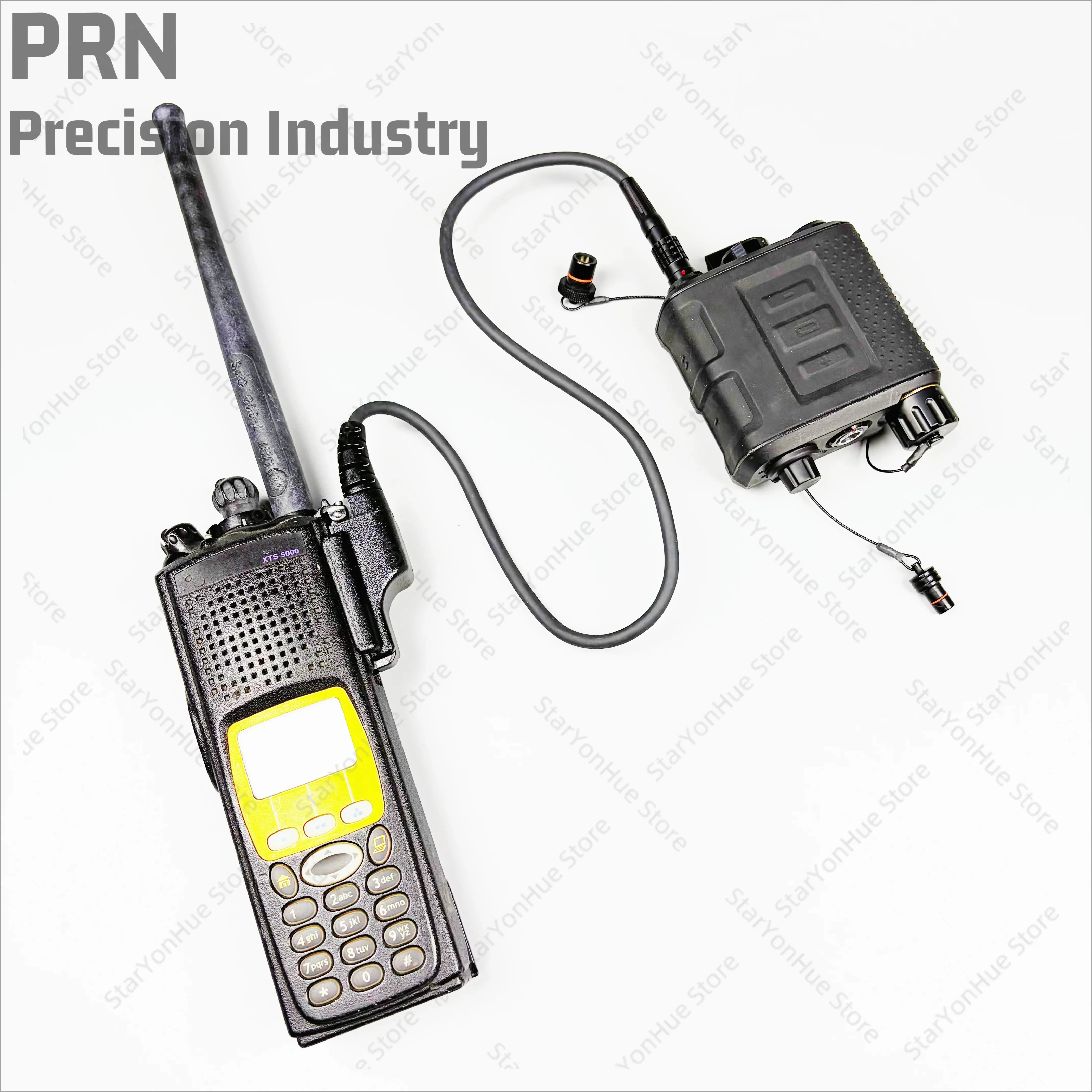 For Baofeng Kenwood For Motorola Two‑Way Radio, PRN Precision INVISIO X50 PTT Adapter Cable, U174 Earpiece Convert Cord