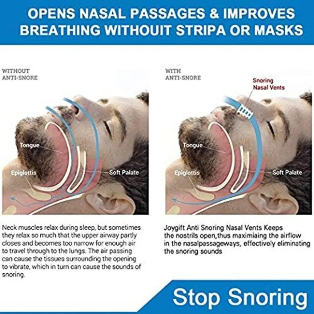 4Pcs Net+4Pcs Tube Comfortable Anti-snoring Device Nose Solution To Stop Nose Dilator Relax Breathing Healthy Sleep Assistant