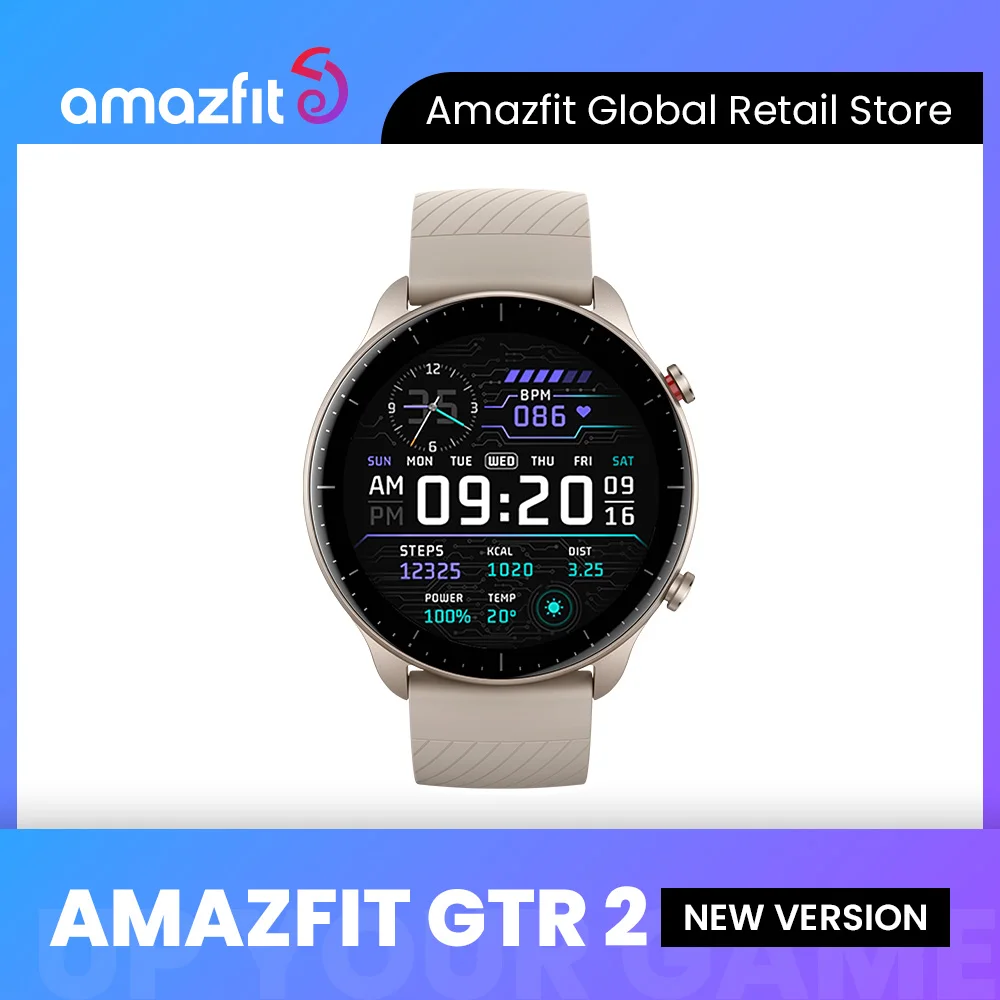 [Новая версия] Amazfit GTR 2 Новая версия умных часов 46 мм Alexa изогнутый безрамочный дизайн сверхдолгое время автономной работы умные часы