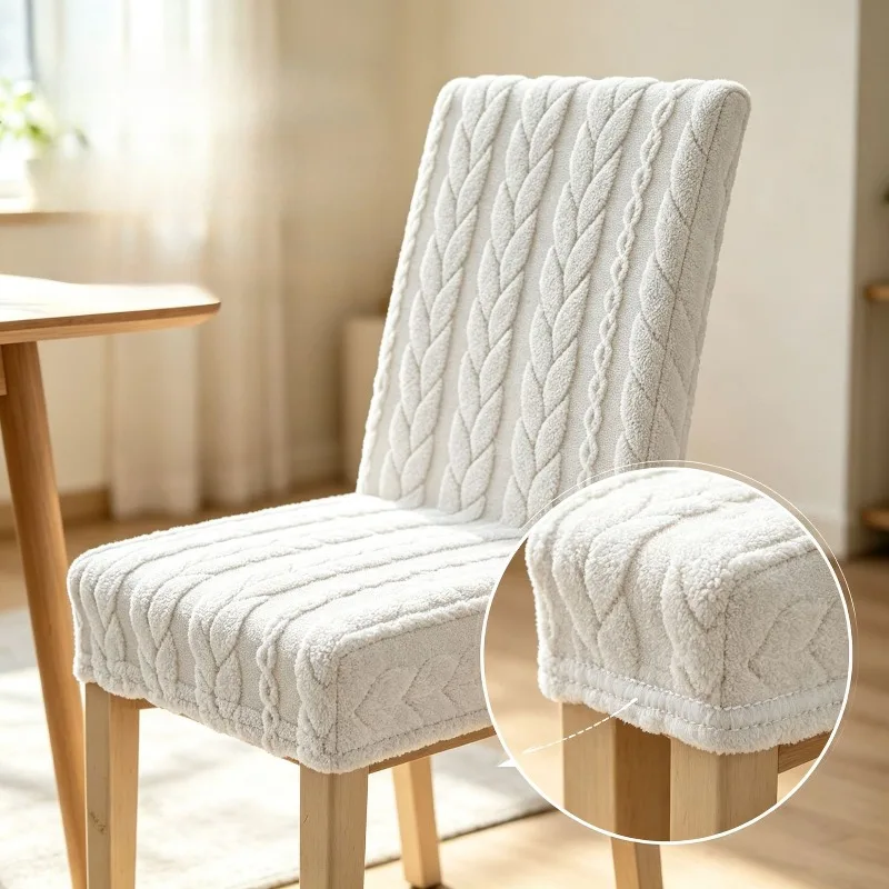 Home Elastic Chair Cover Anti-slip Dustproof Backrest Integrated Stool Cover Wear-resistant Breathable Fully Wrapped Chair Cover
