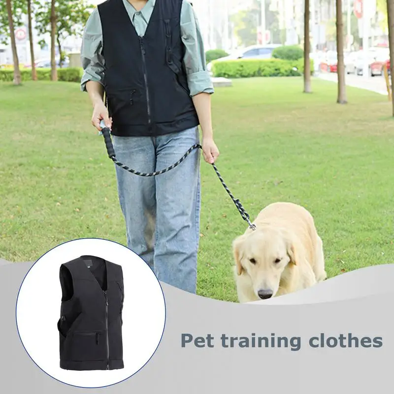 

Dog Trainer Vest Handler Clothes With Multi Pockets Side Adjustable Button Design Dog Trainer Clothes For Sports Fishing Dog