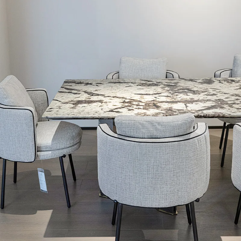 Snow Mountain Flying Fox Natural Marble Rectangular Living Room Home Luxury Stone Dining Table