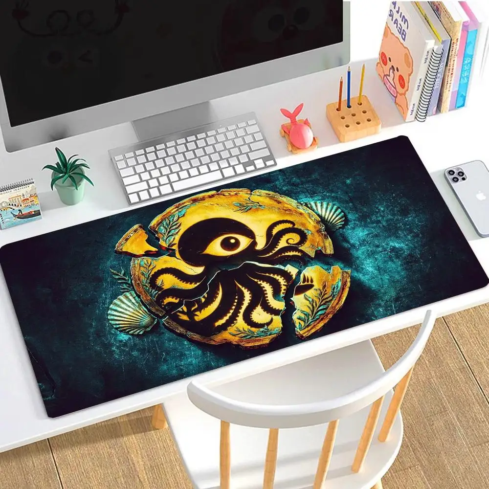 Playmat Medieval Mystic Broken Shield Emblem Totem Design For Games Office Desktop Bedroom Learning Pad