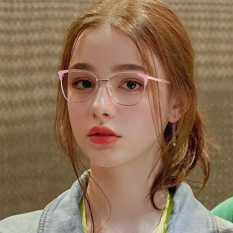 Retro Lady Cat Eye Glasses Frame Anti Blue Light Photochromic Glasses Computer Goggles Women Eyewear Gafas Mujer Anti Luz Azul