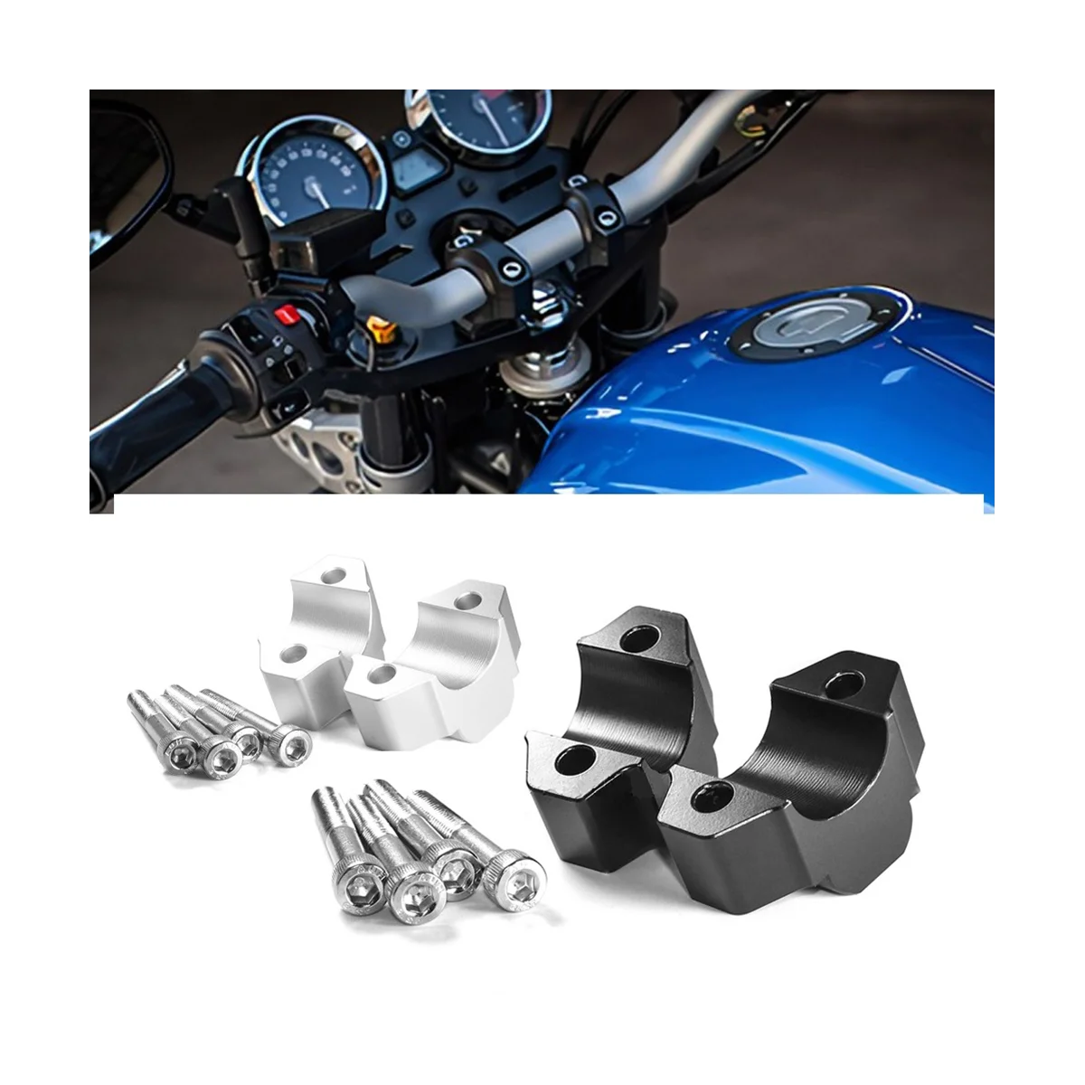 Motorcycle Accessories Handle Bar Riser Clamp Extend Handlebar Adapter Mount for XJR 1300 XJR1300 2015-