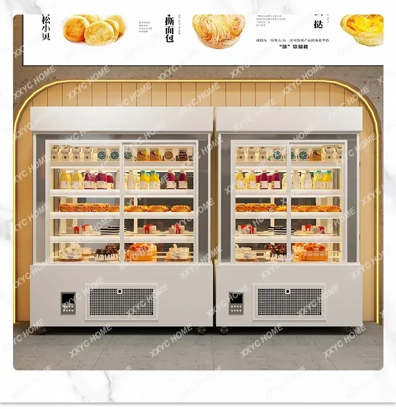 Y Cake cabinet Vertical west point cabinet Dessert crisper Fruit freezer Beverage glass Refrigerated display cabinet
