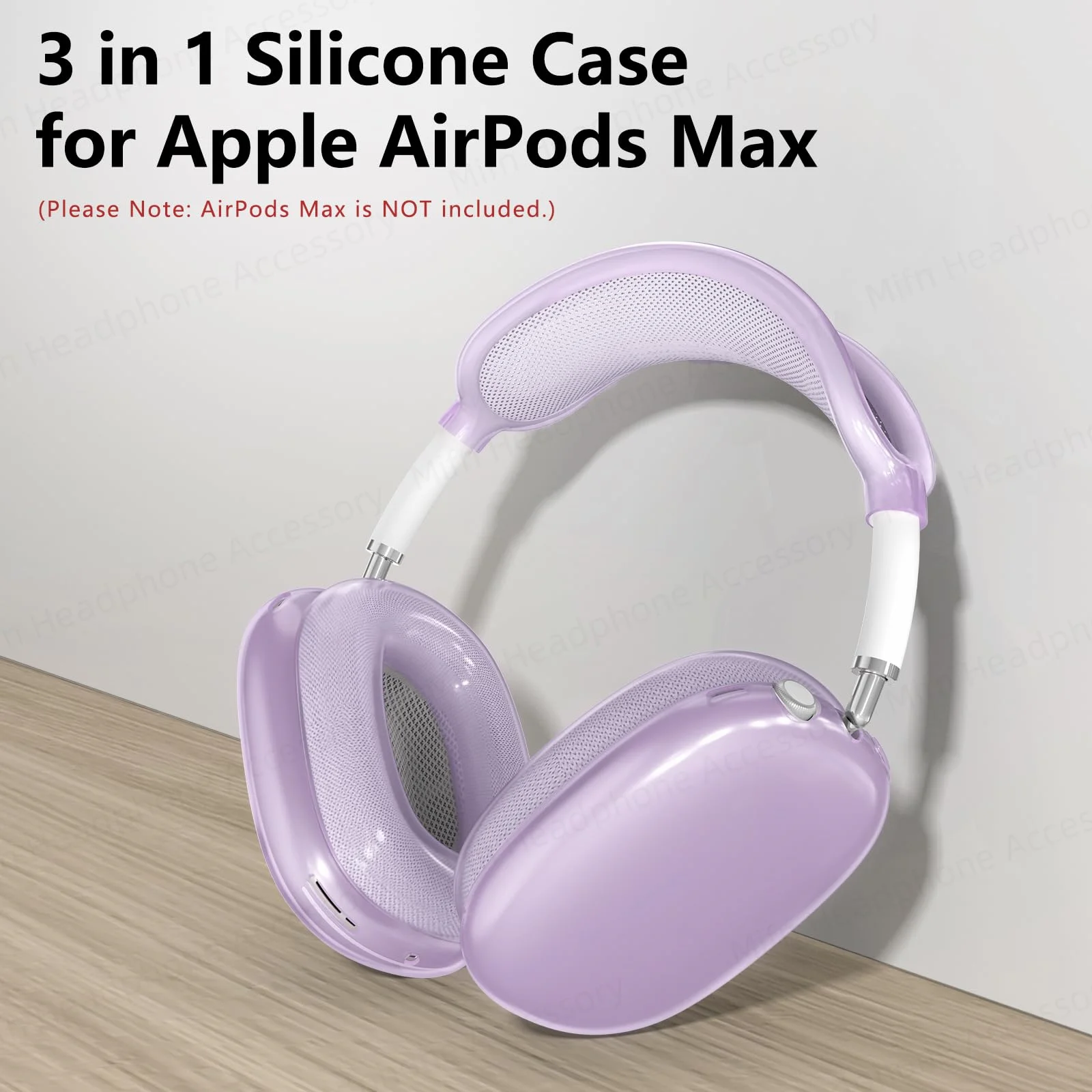 2024 New 3 in 1 transparent skins case for apple airpods max Headphones Protective Case Replacement Cover Earphone Accessories