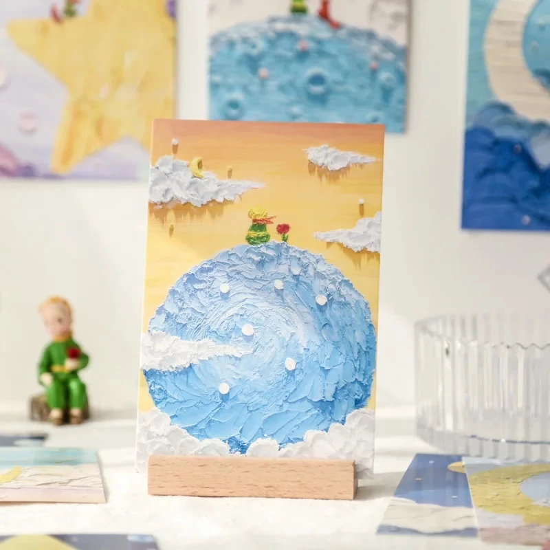 30pcs/Box Cartoon Little Prince Postcards Set Creative Painting Series Greeting Card Wish Message Gift Card For Decoration