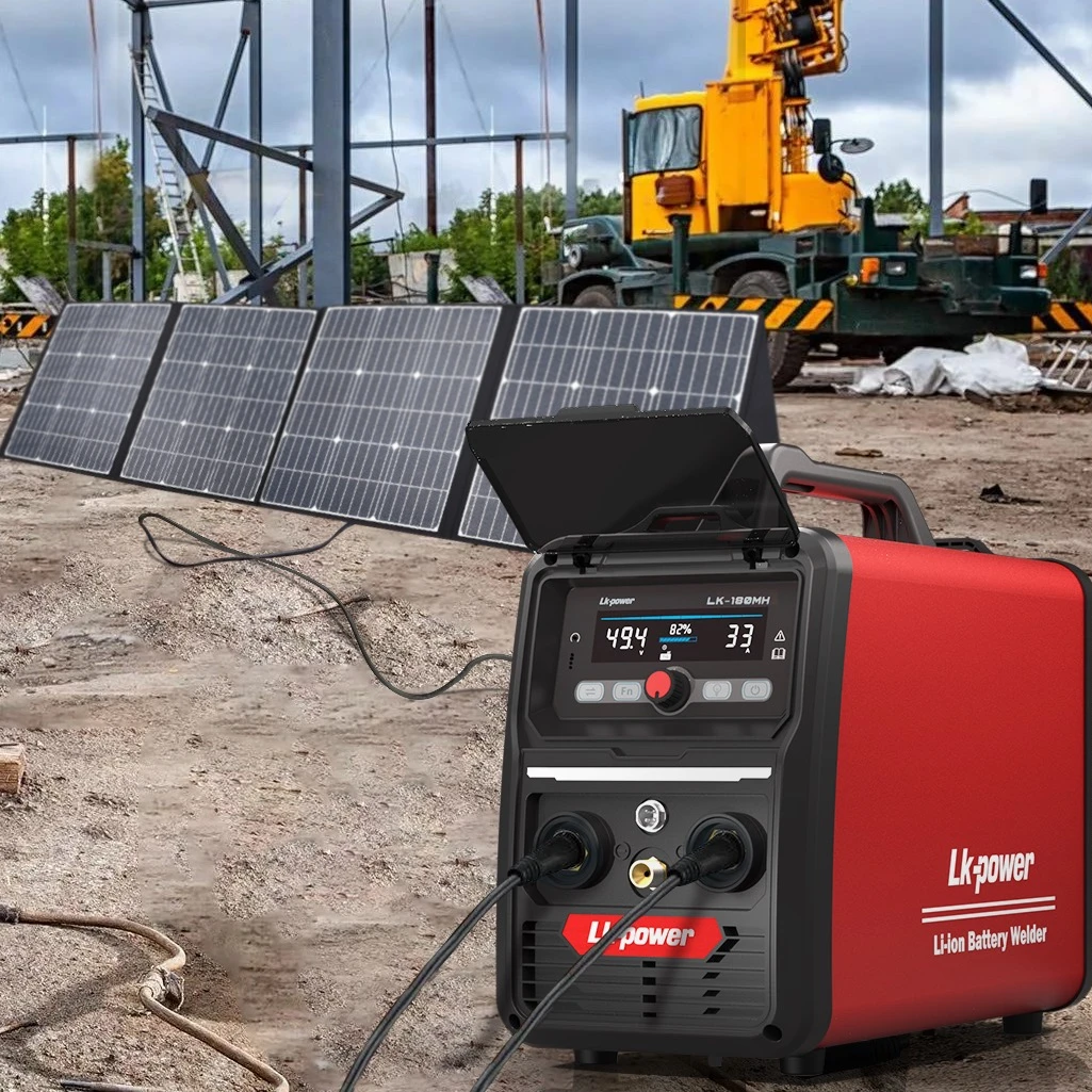 High Efficient Built in Battery MMA IGBT Inverter Arc TIG MIG 160A Solar Welding Machine 18kg