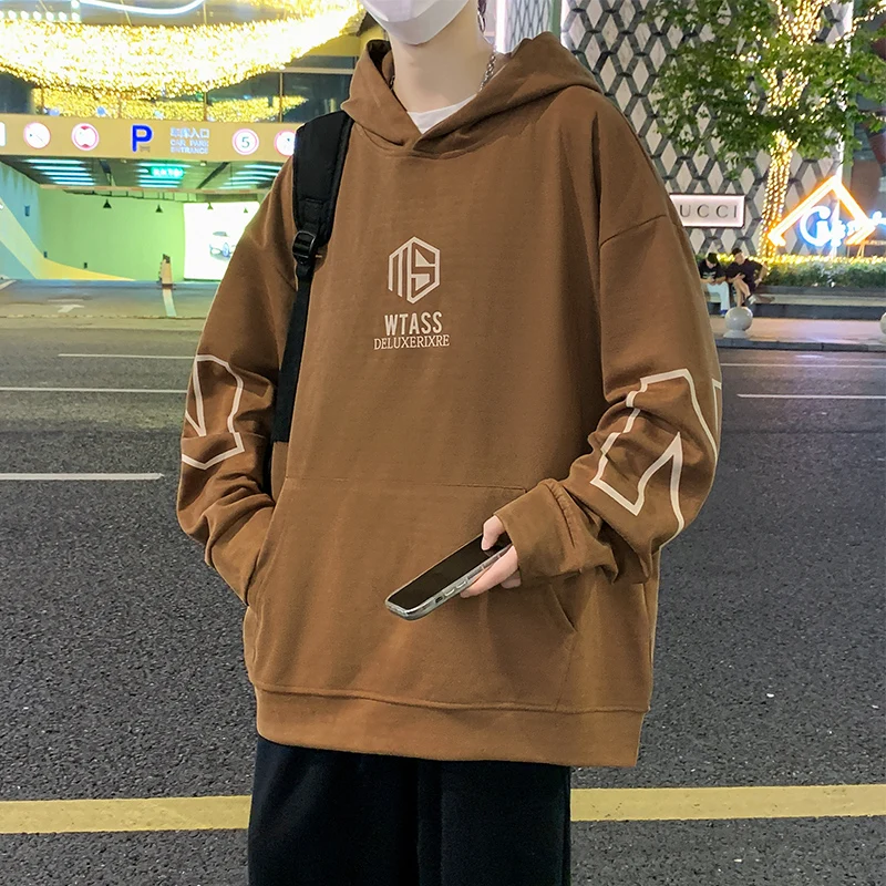 Solid Color Fleece Hoodies Men Women Long Sleeve Sweaters Loose Casual Hoodie Round Neck Sweatshirts Bottom Shirts Pullovers