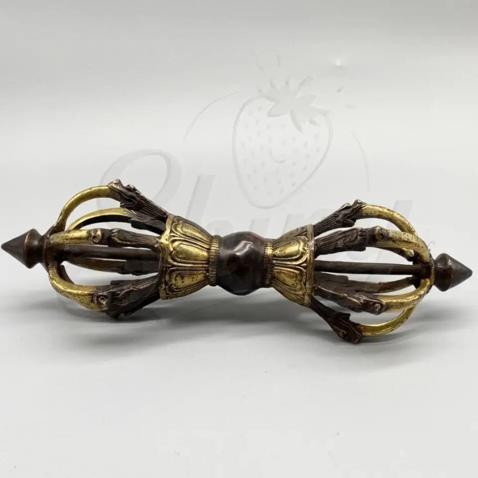

Old Tibet Buddhism Bronze Gilt Exorcism Talisman Vajra Dorje Phurpa Faqi Statue Buddhist Décor