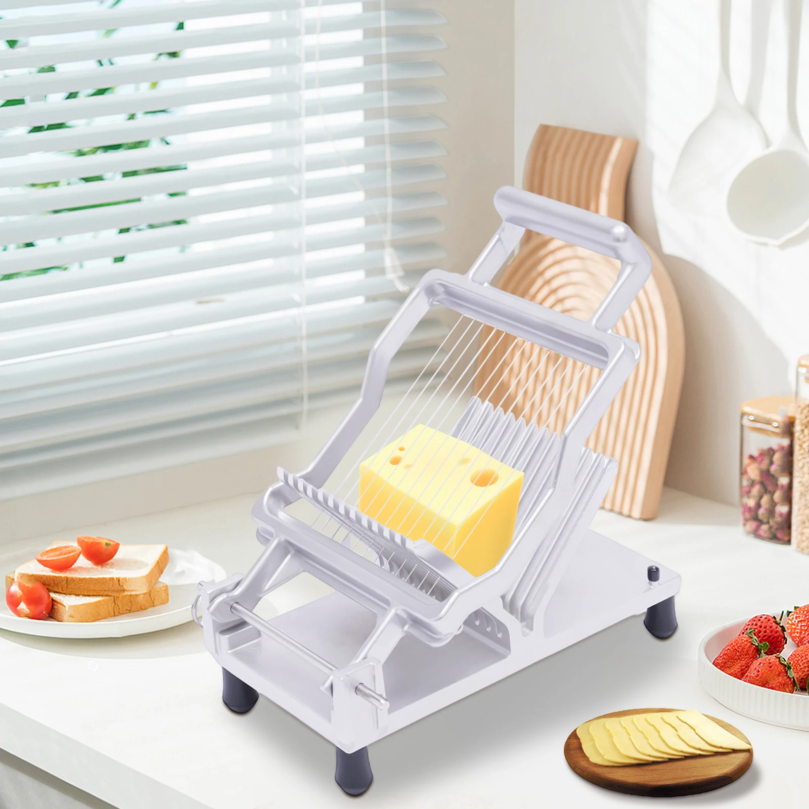 

Слайсер для сыра с ножом 10 мм и 20 мм, ручная металлическая машина для резки сыра, кухонный резак для фруктовых тостов, слайсер для масла