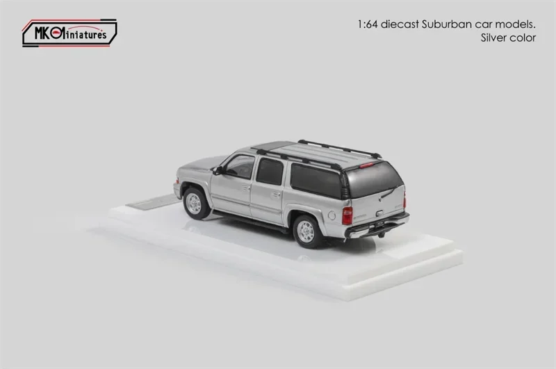 MK Miniatures 1:64 Suburban Mk9 GMT800 Silver Limited800 Diecast Model Car