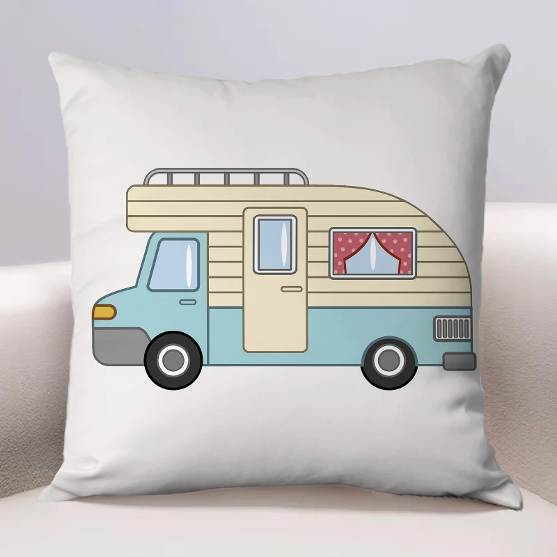 Caravan Pattern Cushion Cover for Sofa Pillow Case Cover Seat Car Throw Pillowcase 45X45cm For Home Decorative 039