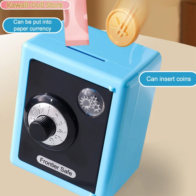 回転パスワード貯金箱ミニコイン貯金箱貯金箱コンビネーションロックコイン節約紙幣現金金庫子供のおもちゃ