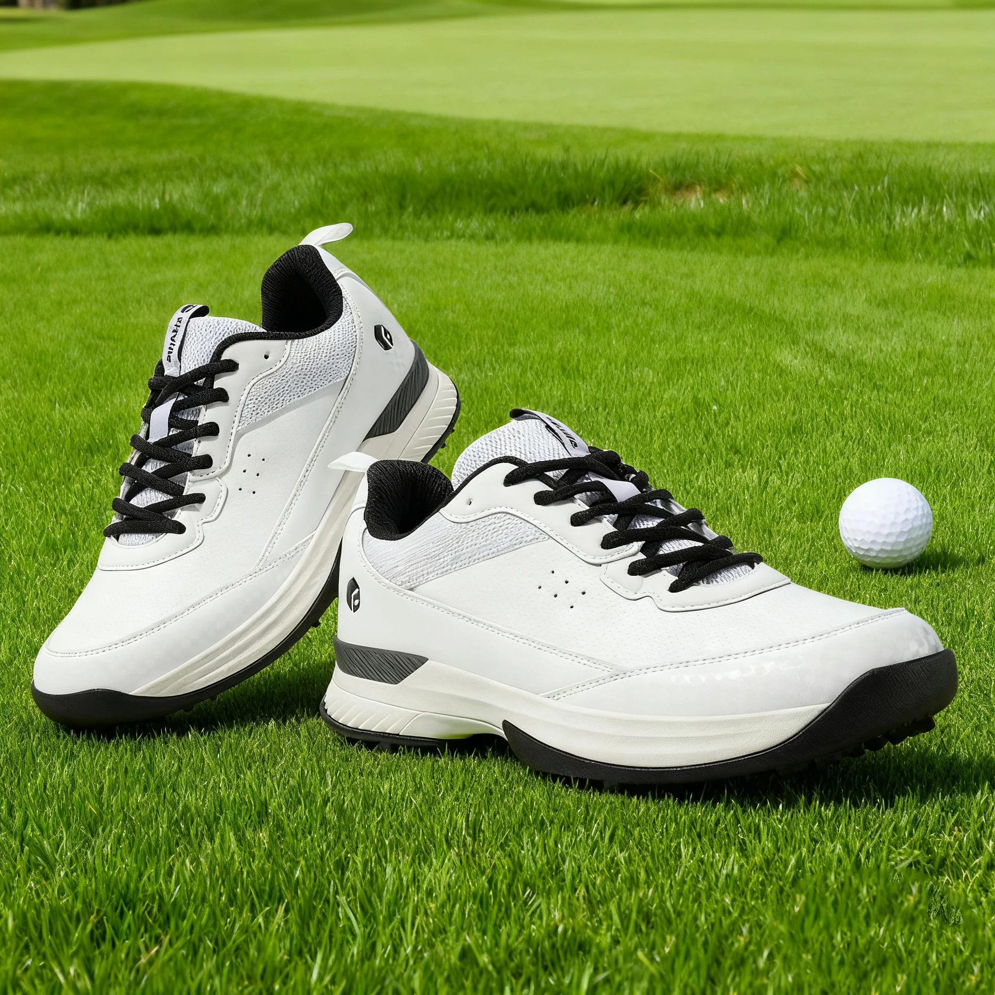 

Fittington Extra Wide Golf Shoes Cushioning Men Professional Water Resistant Golf Shoes Sport Sneakers For Course with Spikes