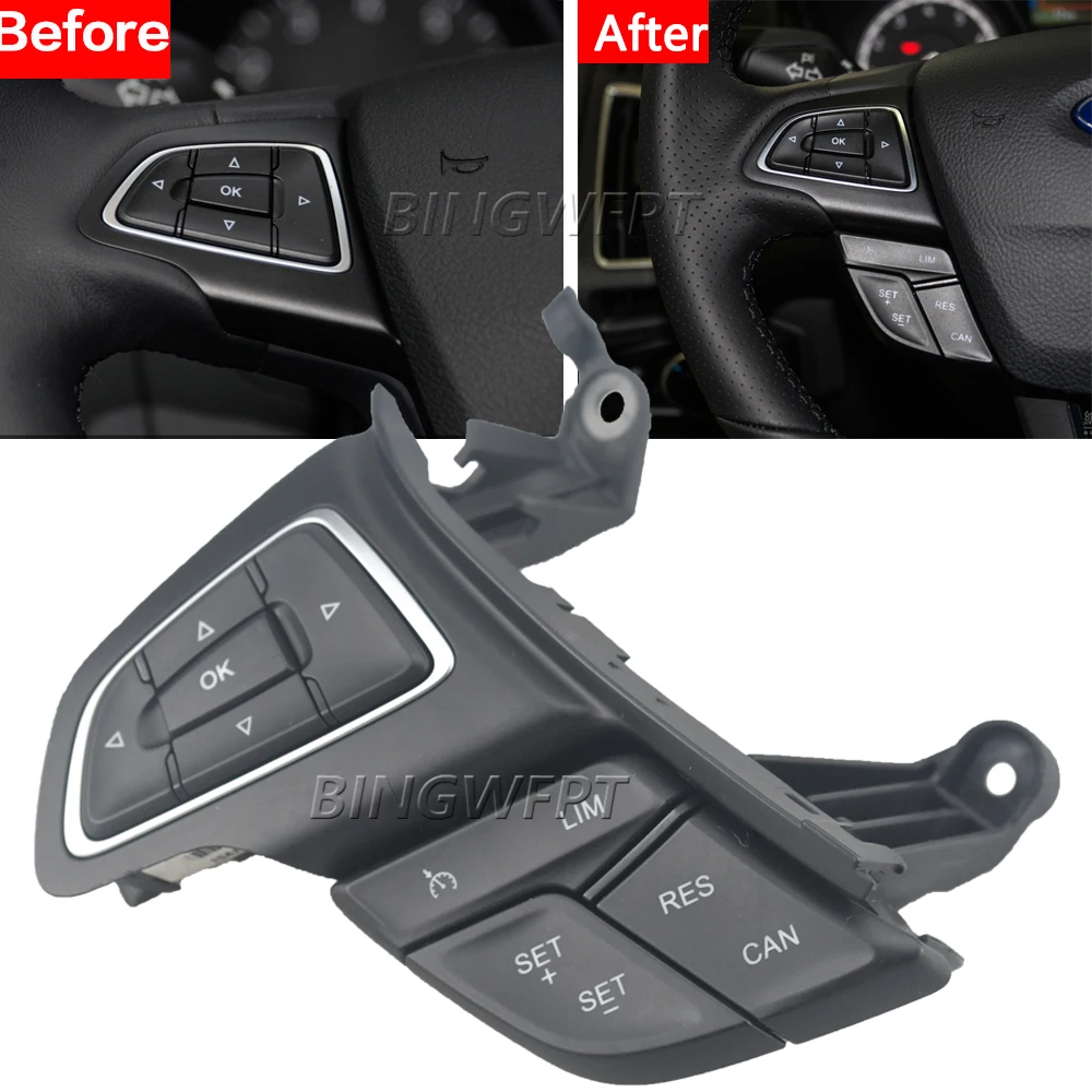

Car cruise switches For Ford Focus MK3 2015-2017 Kuga 2017 Cruise control switch Multifunction Steering Wheel Button Bluetooth